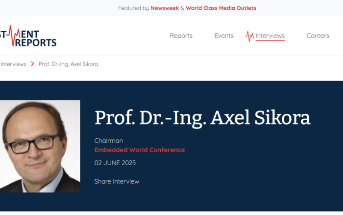 ein Bild von Prof. SIkora auf der Internetseite Investment Reports